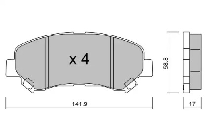 Комплект тормозных колодок AISIN BPNI-1004